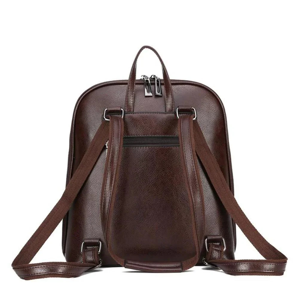 Alice - Classic Flare Leather Backpack