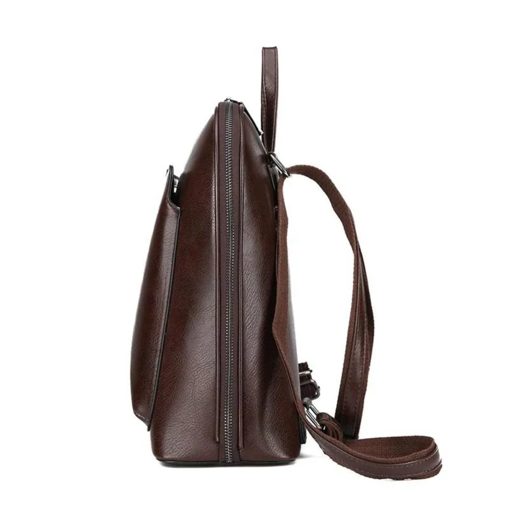 Alice - Classic Flare Leather Backpack