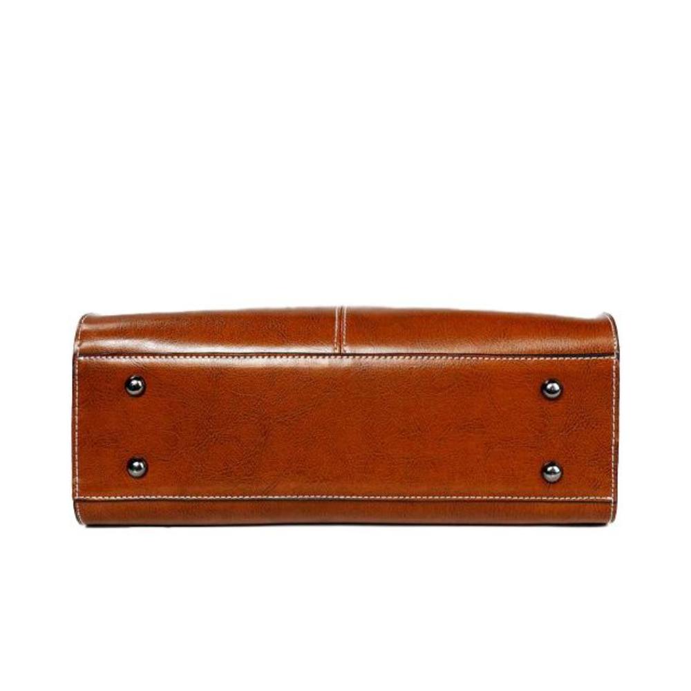 Victoria - Classic Timeless Leather Tote Bag