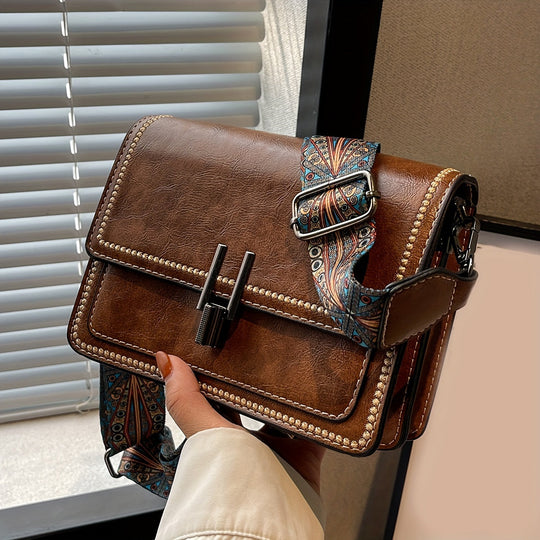 Layla - Elegant Retro Leather Crossbody Bag