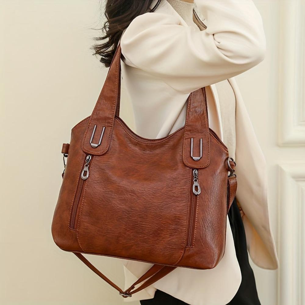 Lily - Retro Tote Leather Shoulder Bag