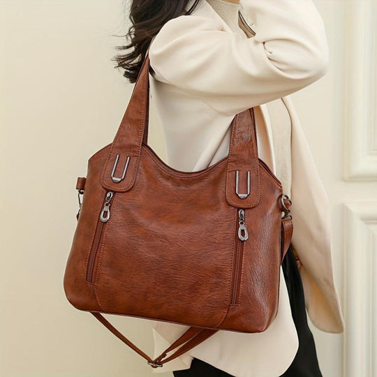 Lily - Retro Tote Leather Shoulder Bag