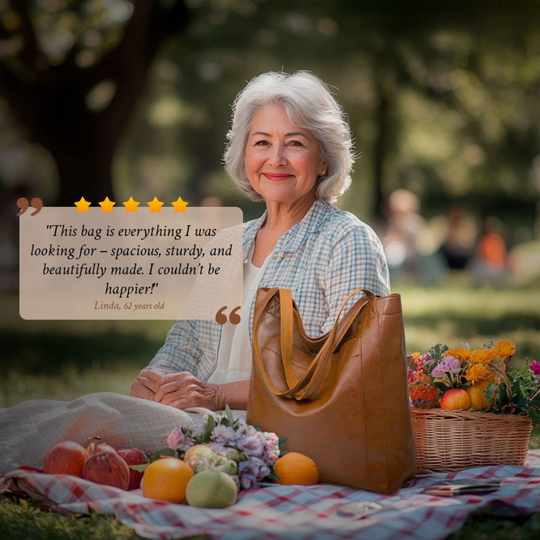 Carol - Modern Chic Leather Tote Bag