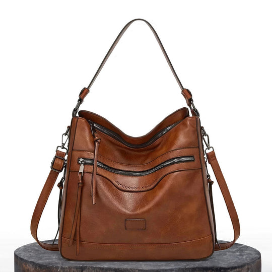 Janice - Vintage Charm Leather Shoulder Bag