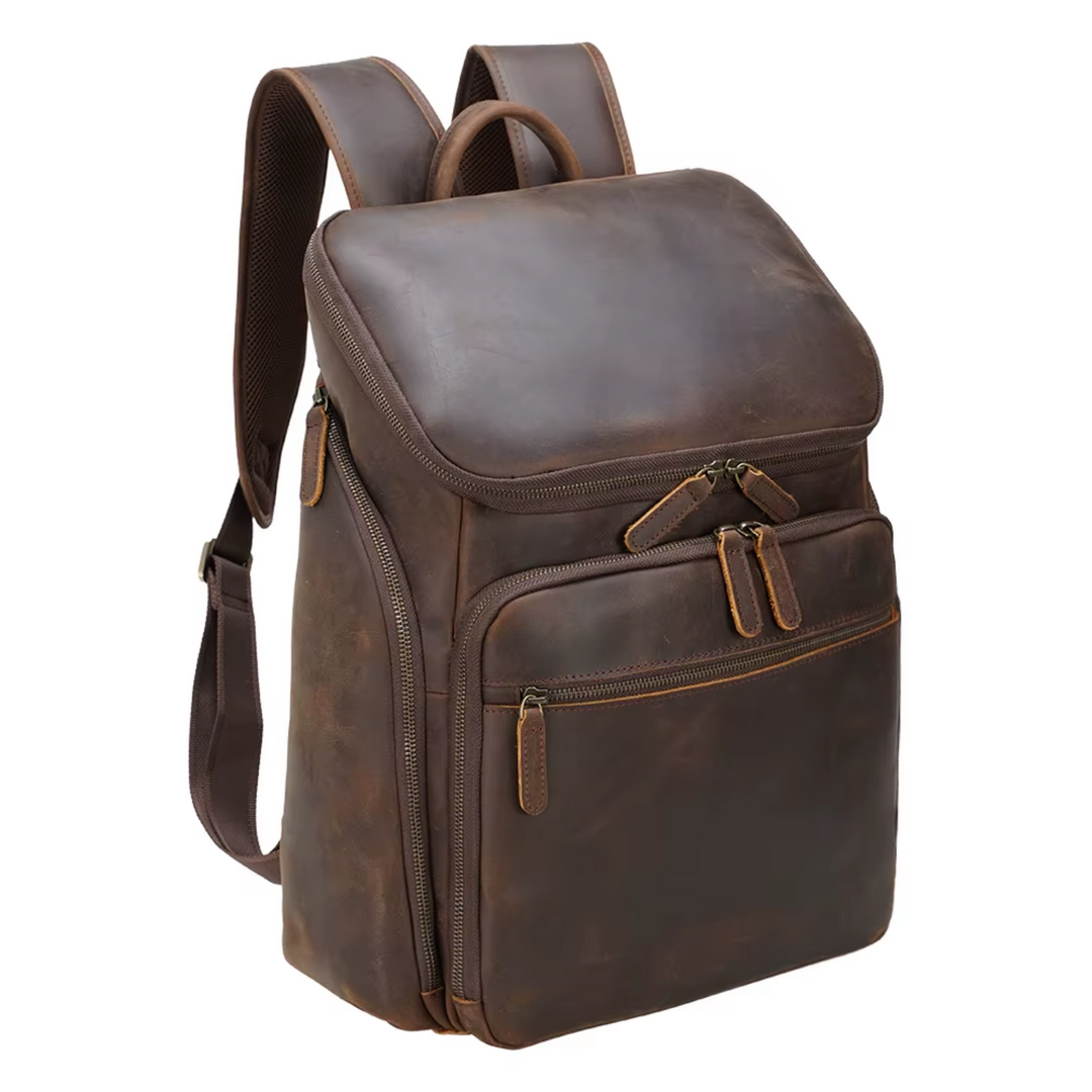 Susan - Classic Charm Leather Laptop Backpack