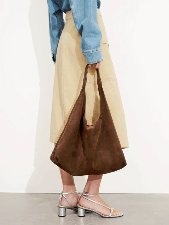 Bernice - Vintage Luxury Suede Leather Handbag