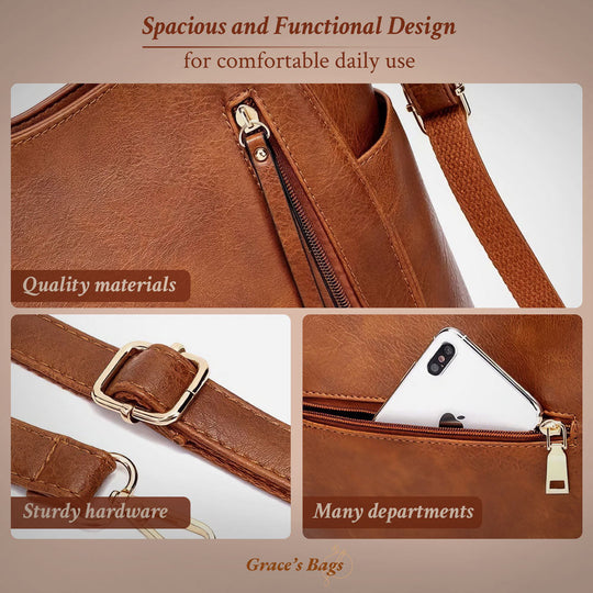 Olivia - Luxurious Elegance Leather Shoulder Bag
