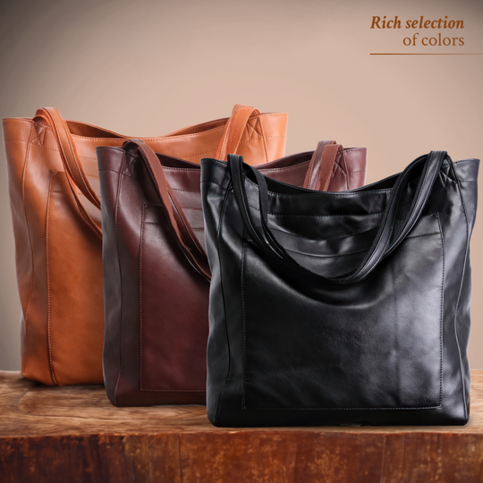 Carol - Modern Chic Leather Tote Bag