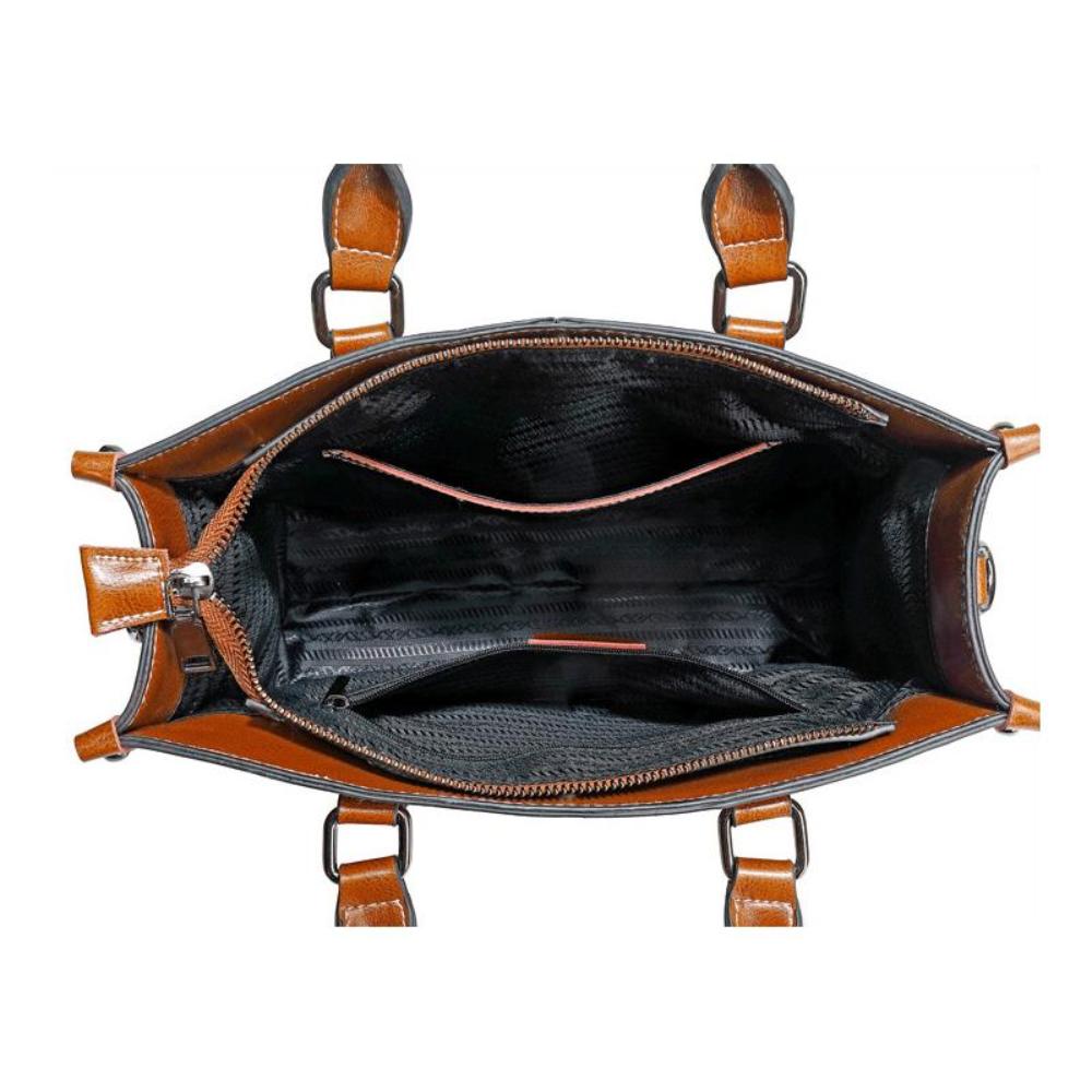 Victoria - Classic Timeless Leather Tote Bag