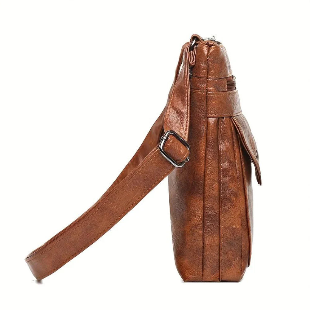 Martha - Classic Vintage Leather Crossbody Bag