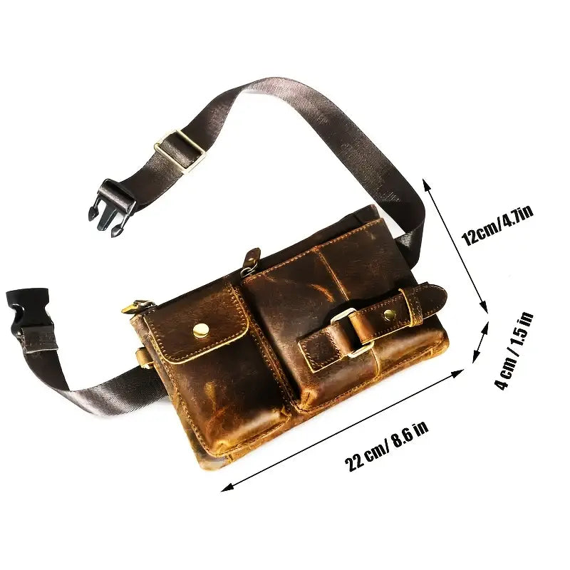 Janet - Vintage Chic Leather Waist Bag