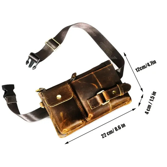 Janet - Vintage Chic Leather Waist Bag