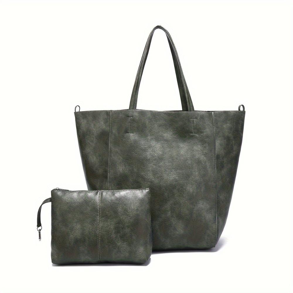 Therese - Retro Radiance Leather Tote Bag