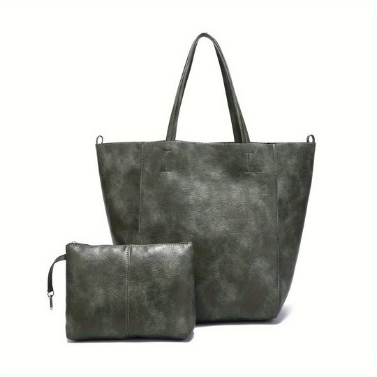 Therese - Retro Radiance Leather Tote Bag