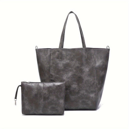 Therese - Retro Radiance Leather Tote Bag