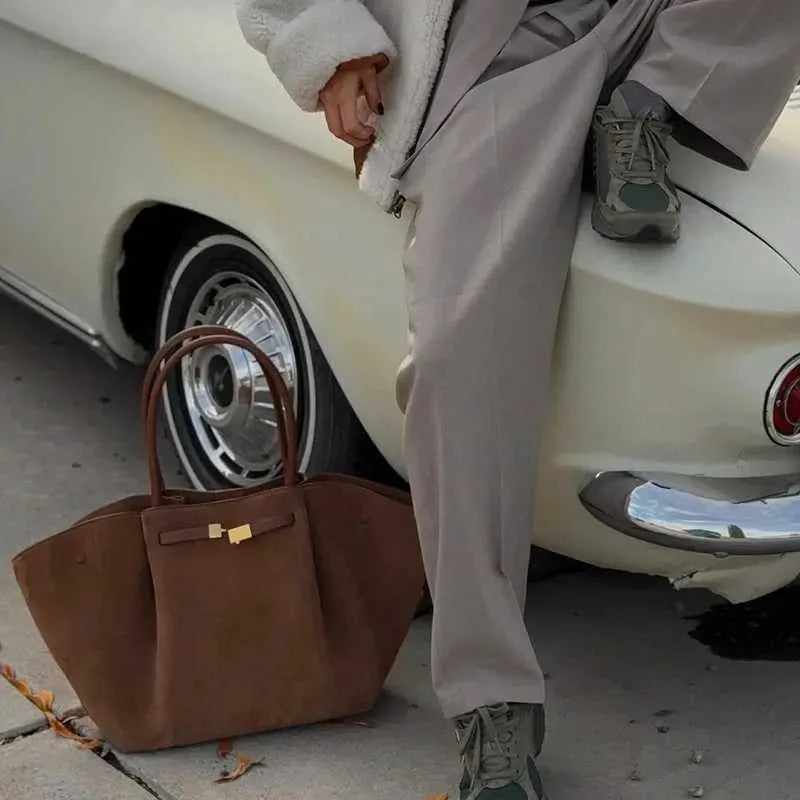 Agnes - Classic Vintage Suede Leather Bag