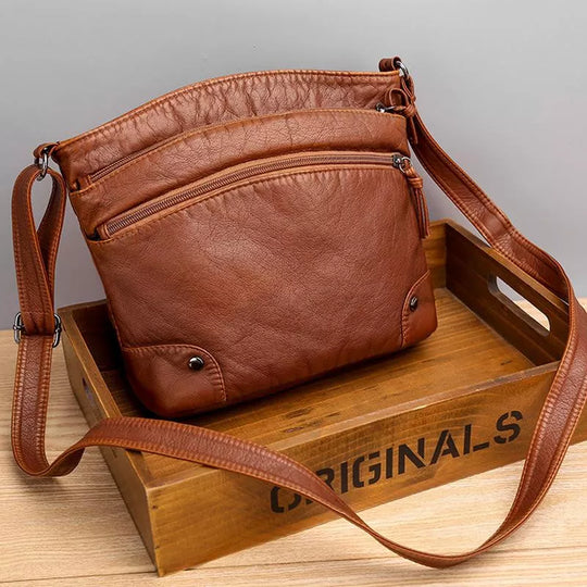 Diane - Vintage Charm Leather Crossbody Bag
