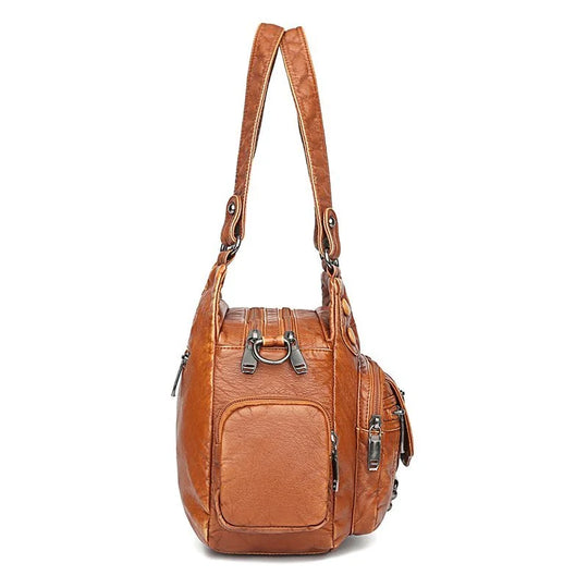 Laura - Classic Vintage Leather Messenger Bag
