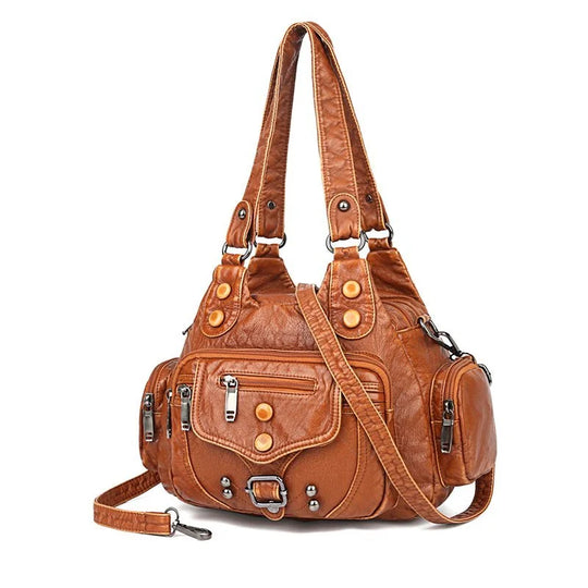 Laura - Classic Vintage Leather Messenger Bag