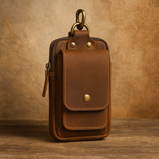 Janet - Vintage Chic Leather Waist Bag