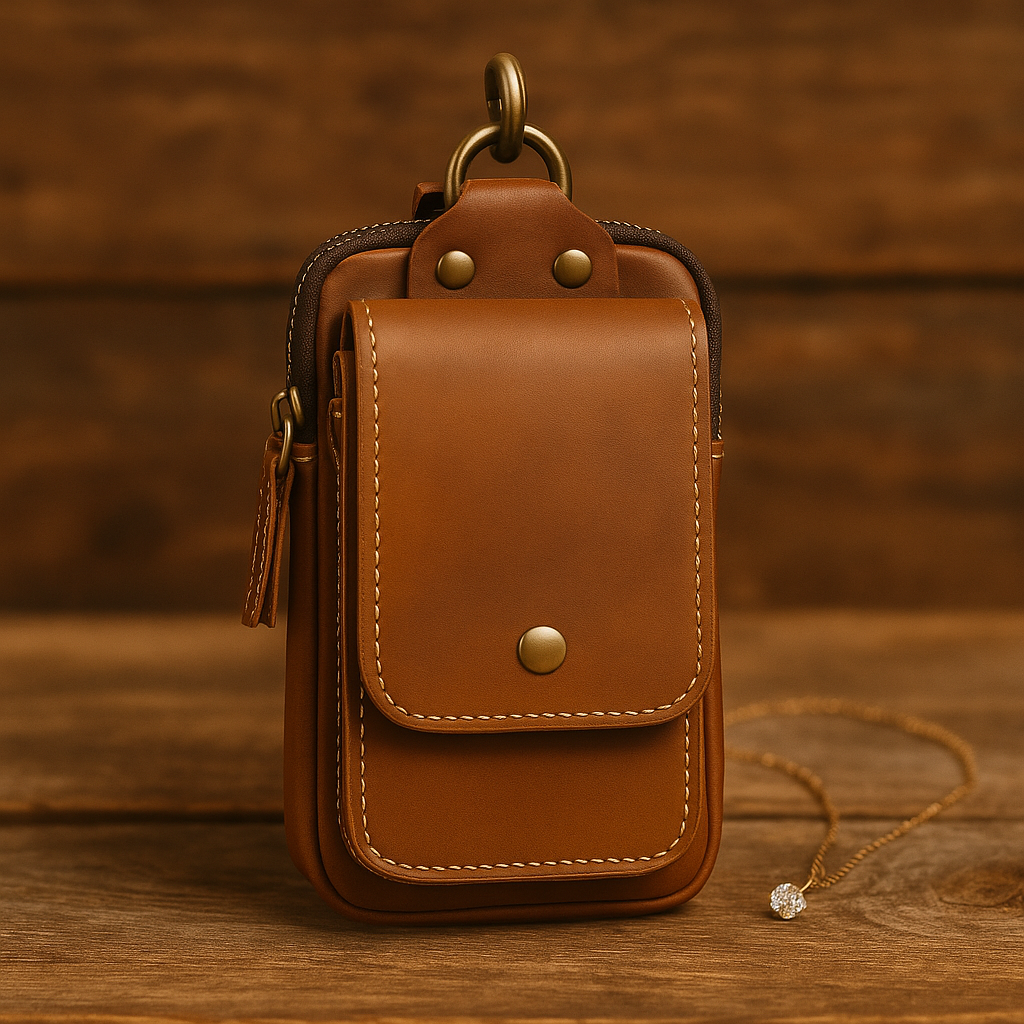 Janet - Vintage Chic Leather Waist Bag