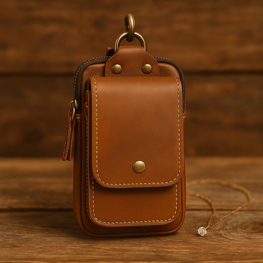 Janet - Vintage Chic Leather Waist Bag