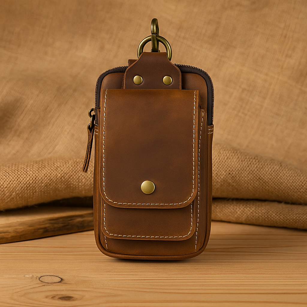 Janet - Vintage Chic Leather Waist Bag