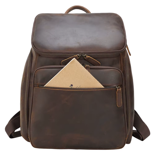 Susan - Classic Charm Leather Laptop Backpack