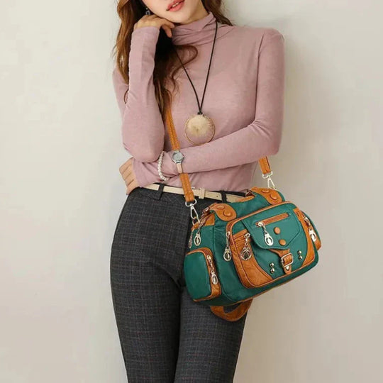 Laura - Classic Vintage Leather Messenger Bag