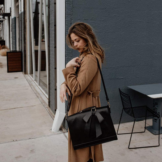 Esther - Elegant Modernist Leather Satchel