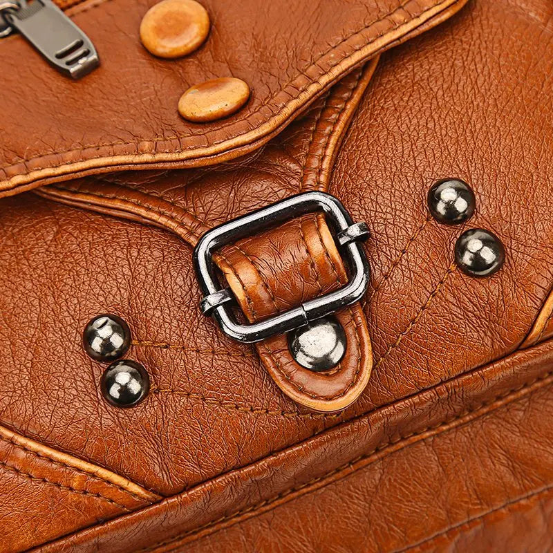 Laura - Classic Vintage Leather Messenger Bag