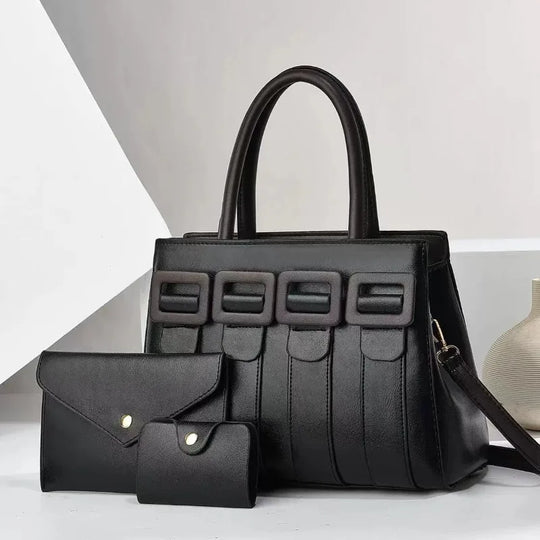 Zoe - Luxurious Statement 3-Piece Leather Bag Set