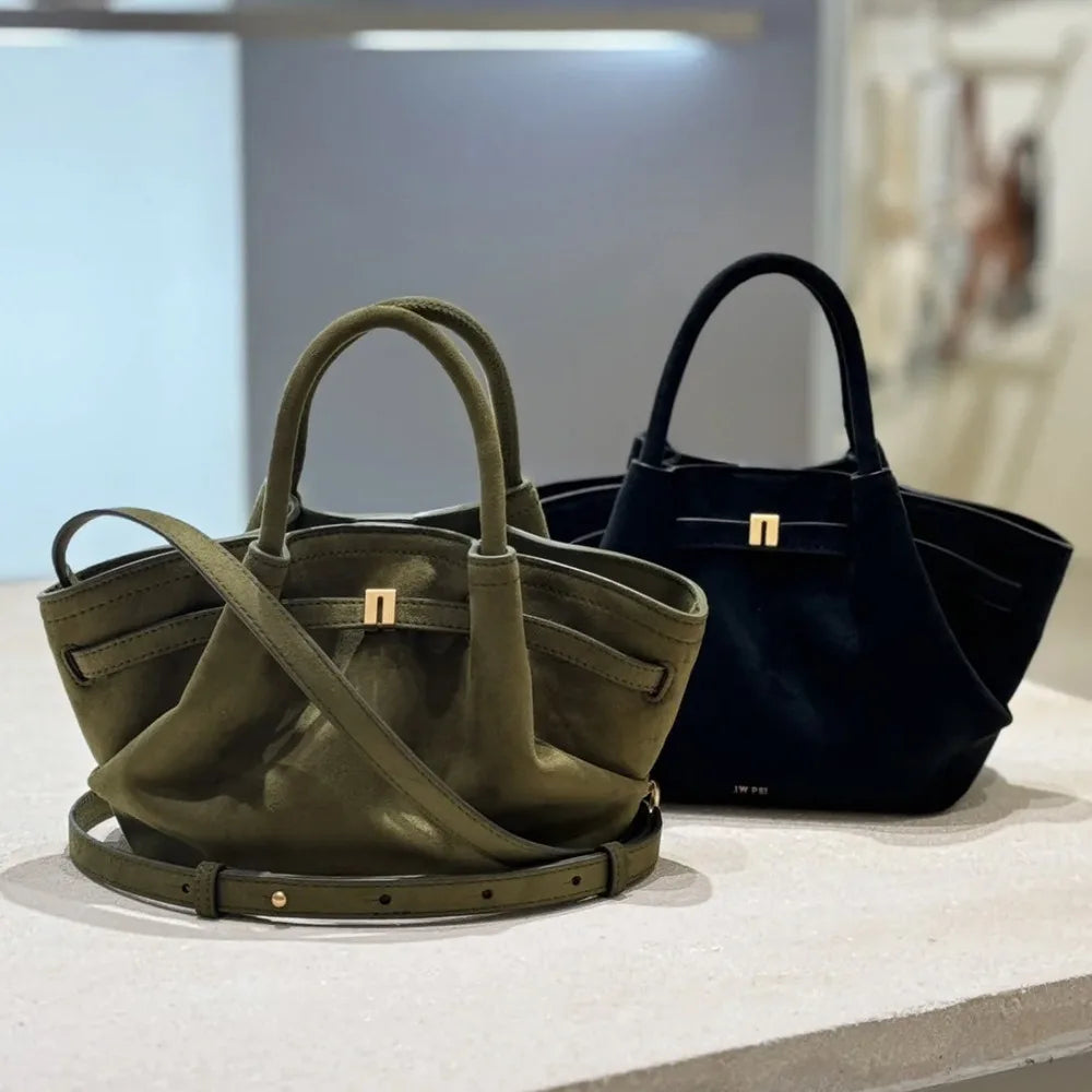 Agnes - Classic Vintage Suede Leather Bag