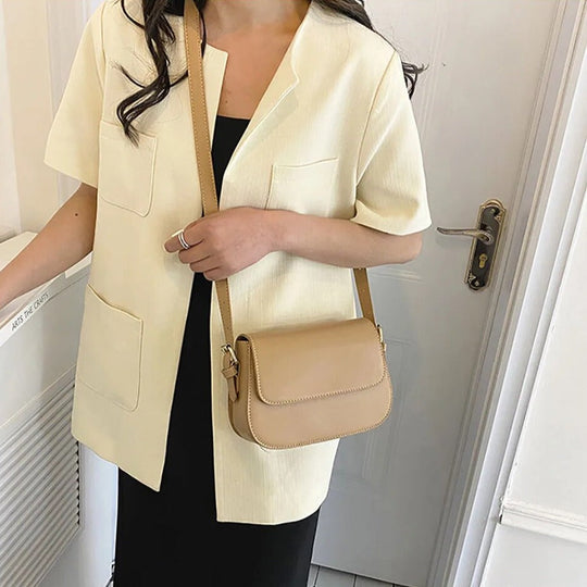 Avery -  Classic Leather Messenger Bag