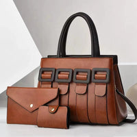 Zoe - Premium 3-Piece Leather Bag Set