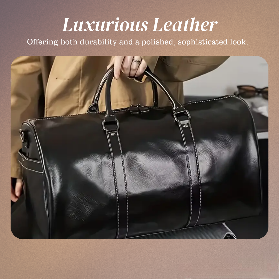 Esther - Timeless Retro Leather Duffle Bag