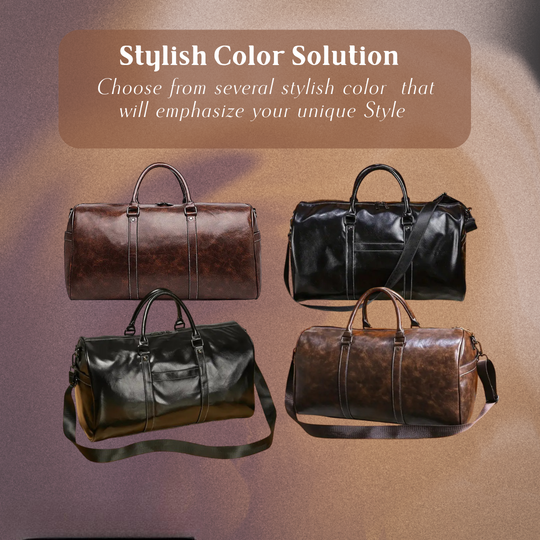 Esther - Timeless Retro Leather Duffle Bag