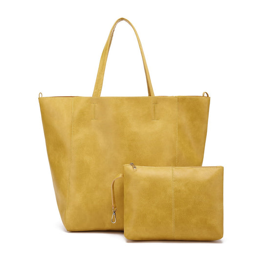 Therese - Retro Radiance Leather Tote Bag