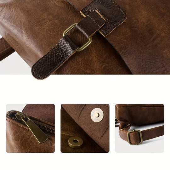 Alma - Multifunctional Retro Leather Backpack