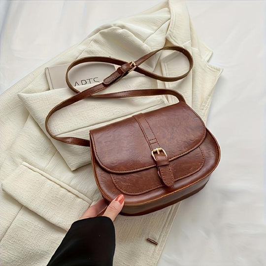 Connie - Classic Lush Leather Crossbody Bag