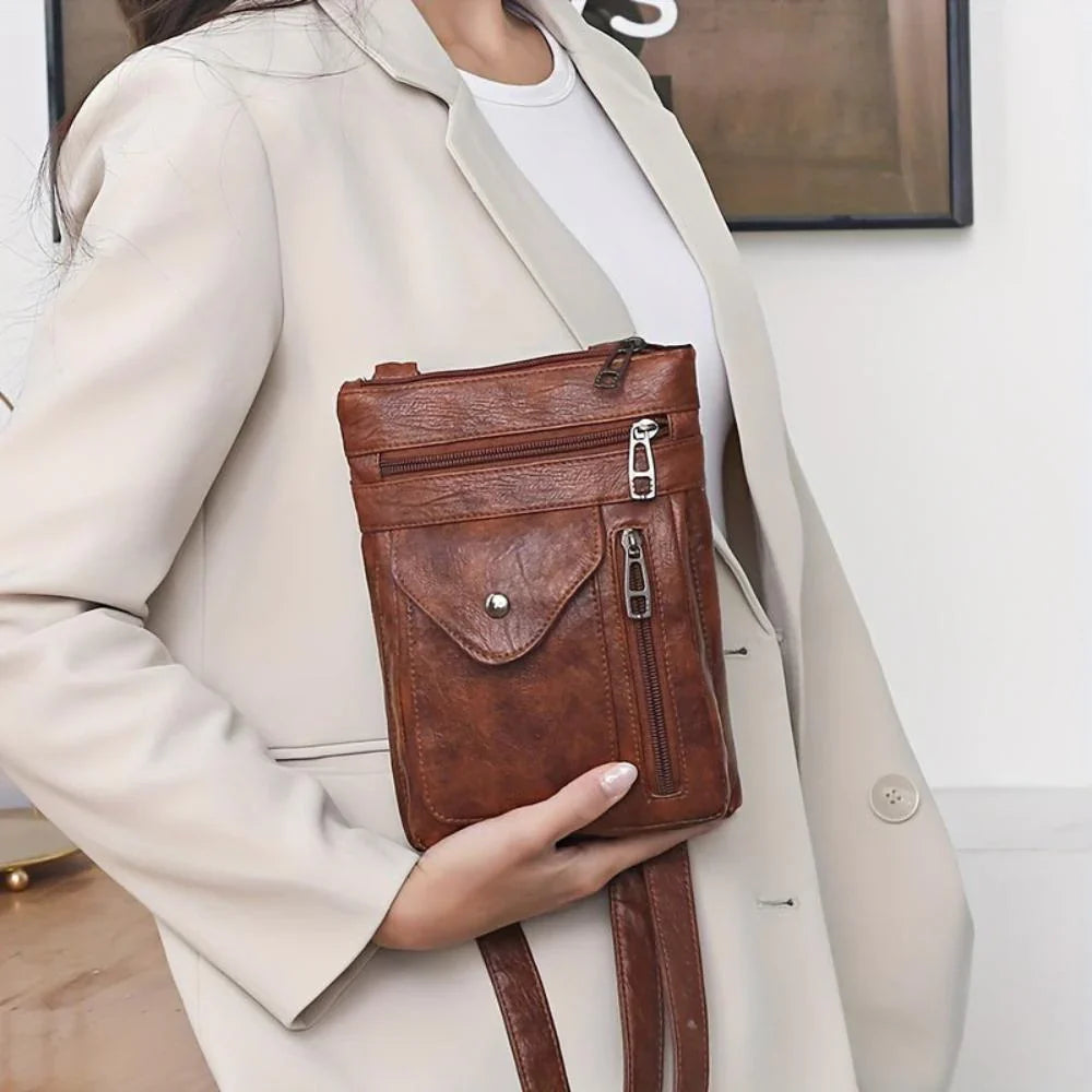 Martha - Classic Vintage Leather Crossbody Bag