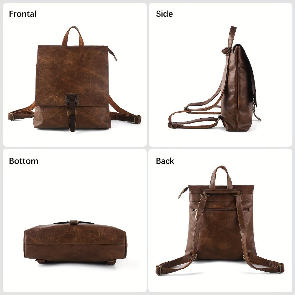 Alma - Multifunctional Retro Leather Backpack