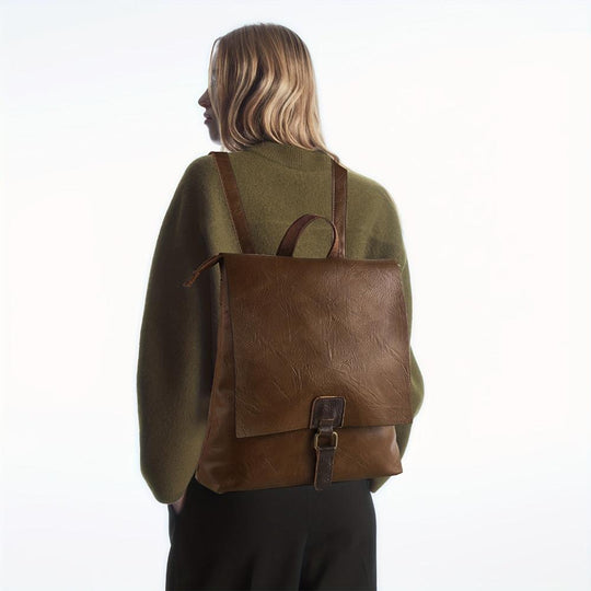 Alma - Multifunctional Retro Leather Backpack