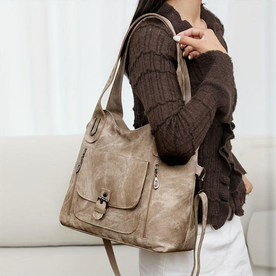 Irene - Vintage Charm Leather Shoulder Bag