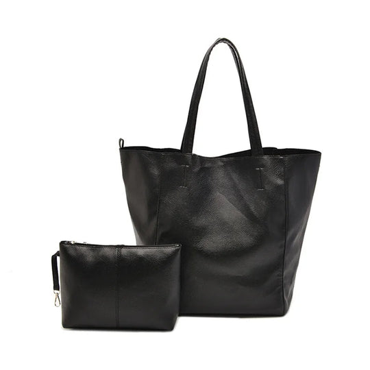Therese - Retro Radiance Leather Tote Bag