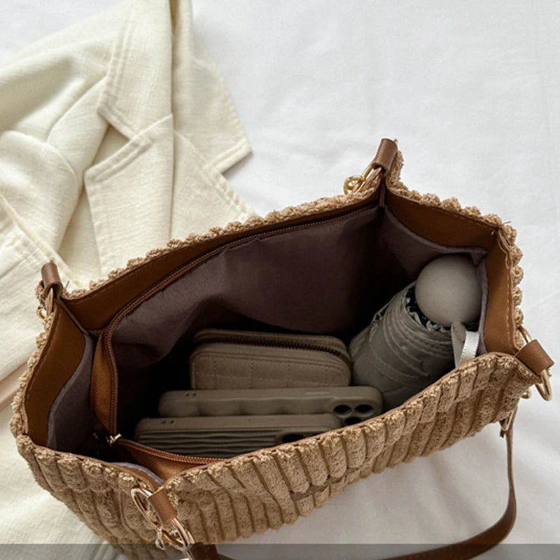 Edith - ELegant Charm Corduroy Tote Bag