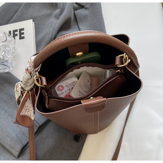 Rose - Modern Vibe Leather Bucket Bag