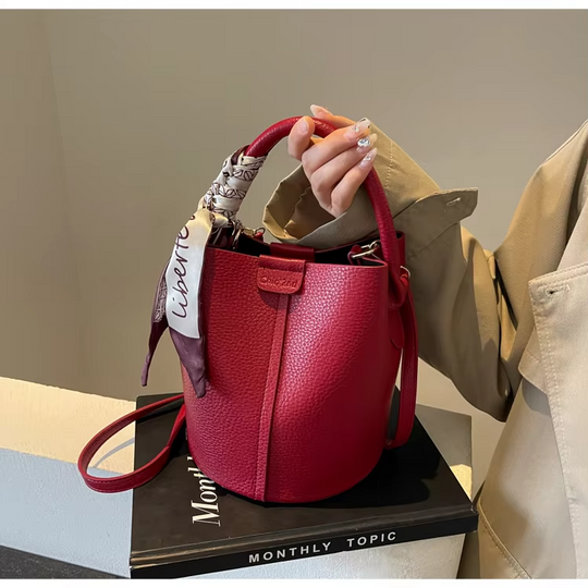 Rose - Modern Vibe Leather Bucket Bag