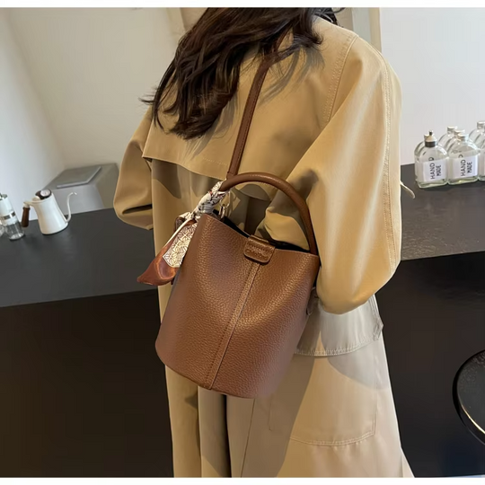 Rose - Modern Vibe Leather Bucket Bag