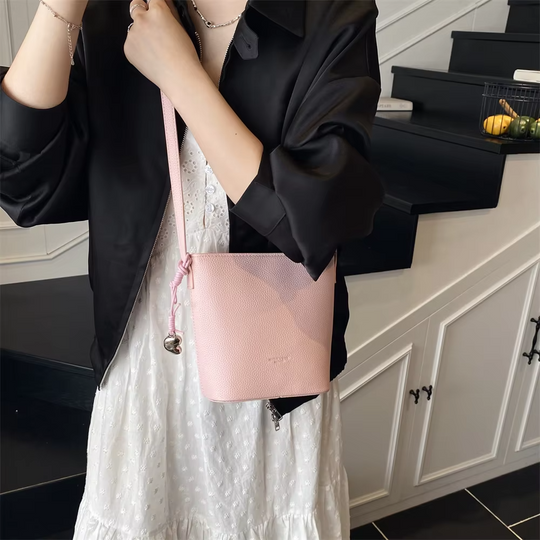 Helen - Stylish Regal Leather Bucket Bag